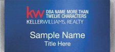 (image for) Keller Williams Realty Logo 4 Large Silver Meridian Blue Badge