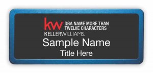 (image for) Keller Williams Realty Logo 5 Prestige Blue Anodized Black Badge