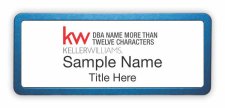 (image for) Keller Williams Realty Logo 5 Prestige Blue Anodized White Badge