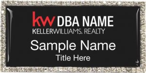 (image for) Keller Williams Realty Logo 3 Silver Bling Black Badge