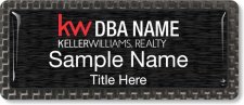 (image for) Keller Williams Realty Logo 3 Carbon Frame Black Anodized Insert Badge