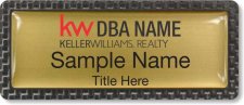 (image for) Keller Williams Realty Logo 3 Carbon Frame Gold Badge