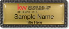 (image for) Keller Williams Realty Logo 5 Carbon Frame Gold Badge