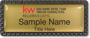 (image for) Keller Williams Realty Logo 5 Carbon Frame Gold Badge