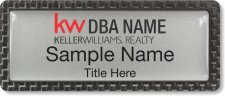 (image for) Keller Williams Realty Logo 3 Carbon Frame Silver Badge