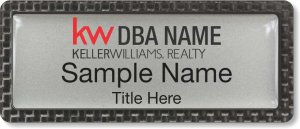 (image for) Keller Williams Realty Logo 3 Carbon Frame Silver Badge