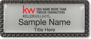 (image for) Keller Williams Realty Logo 5 Carbon Frame Silver Badge