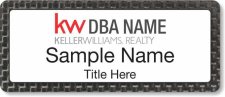 (image for) Keller Williams Realty Logo 3 Carbon Frame White Badge