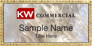 (image for) Keller Williams Commercial Gold Bling White Pearl Badge