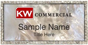 (image for) Keller Williams Commercial Silver Bling White Pearl Badge