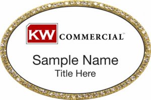 (image for) Keller Williams Commercial Gold Oval Beyond Bling White Badge