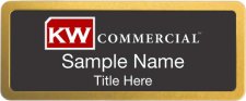 (image for) Keller Williams Commercial Prestige Gold Anodized badge