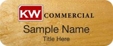 (image for) Keller Williams Commercial Maple Wood Badge