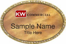 (image for) Keller Williams Commercial Gold Oval Beyond Bling Gold Pearl Badge