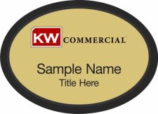 (image for) Keller Williams Commercial Black Oval Executive Gold Badge