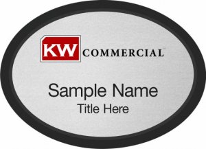 (image for) Keller Williams Commercial Black Oval Executive Silver Badge