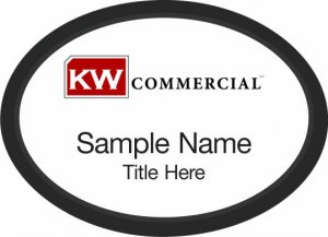 (image for) Keller Williams Commercial Black Oval Executive White Badge