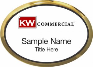 (image for) Keller Williams Commercial Gold Oval Executive White Badge