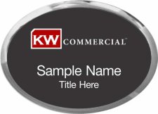 (image for) Keller Williams Commercial Silver Oval Executive Black Badge