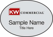 (image for) Keller Williams Commercial Silver Oval Badge