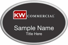 (image for) Keller Williams Commercial Silver Oval Pebbled Prestige Black Badge