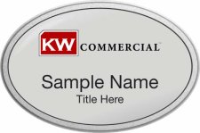 (image for) Keller Williams Commercial Silver Oval Pebbled Prestige Badge