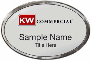 (image for) Keller Williams Commercial Silver Oval Polished Prestige Badge