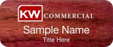 (image for) Keller Williams Commercial Purpleheart Wood Badge