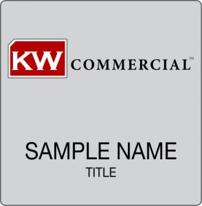 (image for) Keller Williams Commercial Silver Square Badge