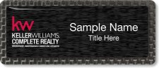 (image for) Keller Williams Complete Realty Carbon Frame Black Anodized Insert Badge