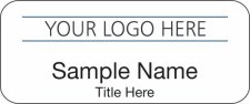 (image for) Custom Logo Standard White Badge