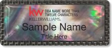 (image for) Keller Williams Realty Logo 5 Black Mother of Pearl Carbon Badge