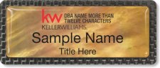 (image for) Keller Williams Realty Logo 5 Gold Mother of Pearl Carbon Badge