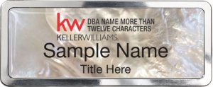 (image for) Keller Williams Realty Logo 5 White Mother of Pearl Polished badge