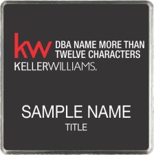 (image for) Keller Williams Realty Logo 5 Black Square Executive Badge