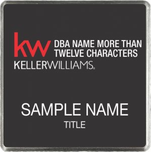 (image for) Keller Williams Realty Logo 5 Black Square Executive Badge