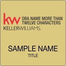 (image for) Keller Williams Realty Logo 5 Gold Square Badge