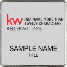 (image for) Keller Williams Realty Logo 5 Silver Square Executive Badge