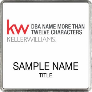 (image for) Keller Williams Realty Logo 5 White Square Executive Badge