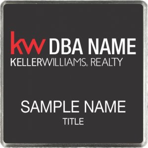 (image for) Keller Williams Realty Logo 3 Black Square Executive Badge