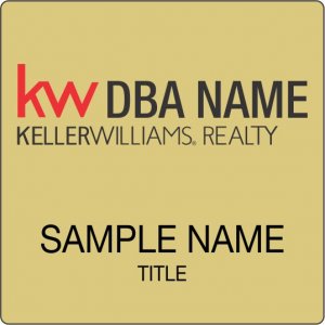 (image for) Keller Williams Realty Logo 3 Gold Square Badge