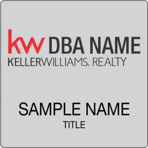 (image for) Keller Williams Realty Logo 3 Silver Square Badge