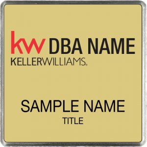 (image for) Keller Williams Realty Logo 2 Gold Square Executive Badge