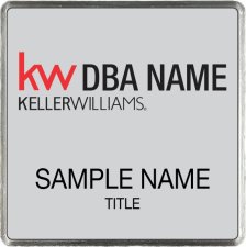 (image for) Keller Williams Realty Logo 2 Silver Square Executive Badge