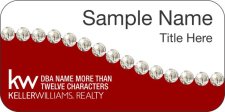 (image for) Keller Williams Realty Logo 4 Swoosh White/Red Badge with White Jewels