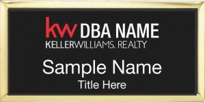 (image for) Keller Williams Realty Logo 3 Gold Executive Black Badge