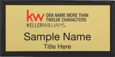 (image for) Keller Williams Realty Logo 5 Black Executive Gold Badge