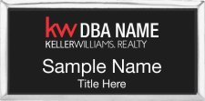 (image for) Keller Williams Realty Logo 3 Silver Executive Black Badge