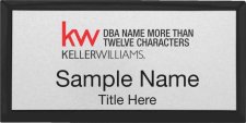 (image for) Keller Williams Realty Logo 5 Black Executive Silver Badge