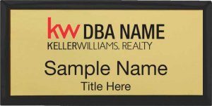 (image for) Keller Williams Realty Logo 3 Black Executive Gold Badge